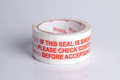 TAPE WARNING 48X50M 1 COLOUR RED ON WHITE-ROLL